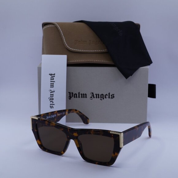 Palm Angels PERI099 HOLLYWOOD 6064 Cat Eye Sunglasses - Havana/Brown - Picture 5 of 11